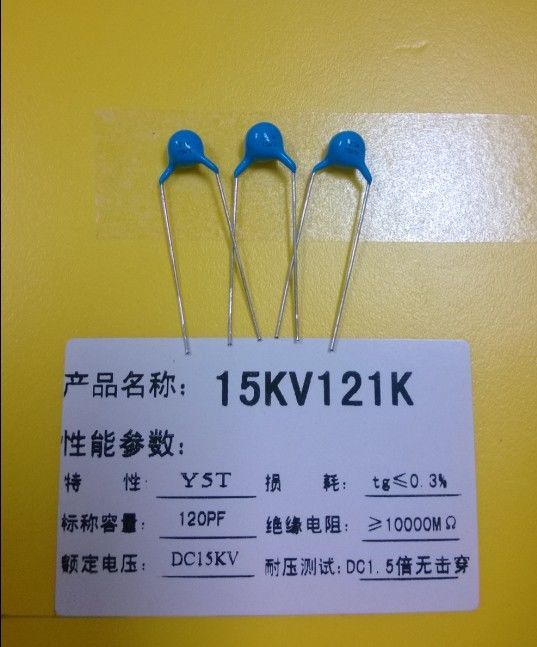 15KV 121K DC 15KV 120pF Ceramic Disc Capacitor For Printed Circuit Board