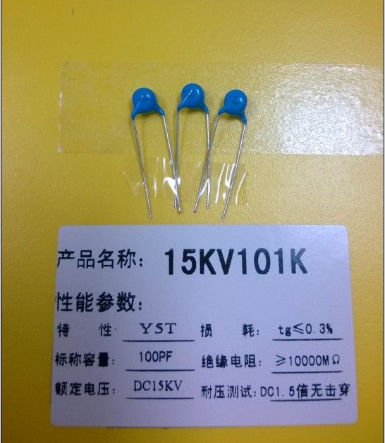 Y5T 15KV101K 15KV Carbon Film Resistor 100pf Ceramic Capacitor High Voltage