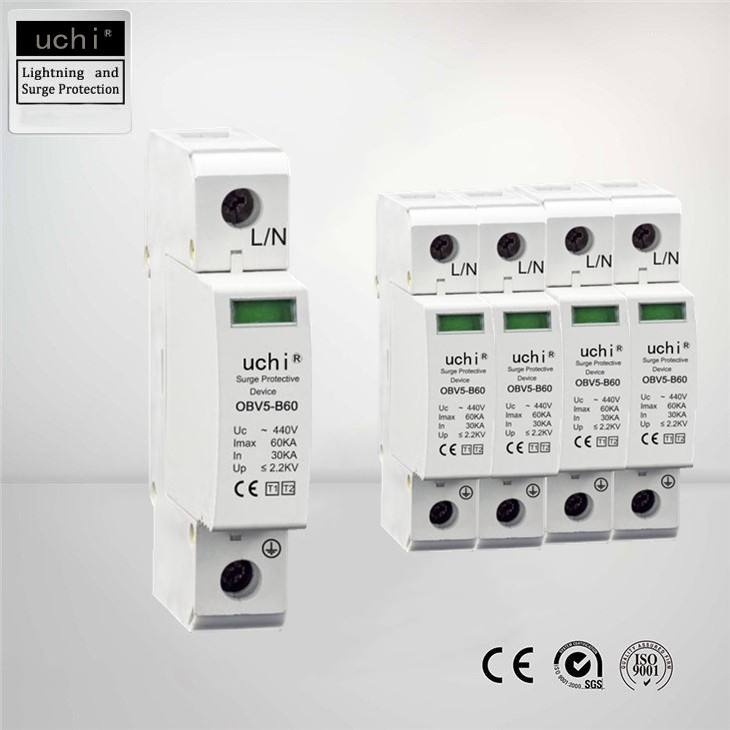 Industrial Type 1 And Type 2 Surge Protection Imax 60ka For Power Supplies