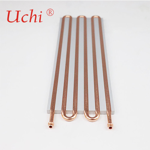 Copper Pipe Bending Battery Water Cooling Plate , New Energy Car Water Cold Plate