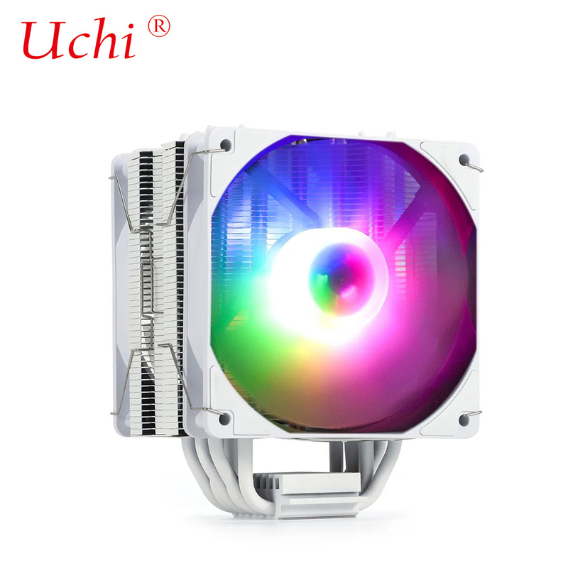 220W White RGB ARGB CPU Cooler Fan With 6 Heatpipe For Computer Server Processor Lga1151 1155 1366 1700 2011 AMD FM AM3 AM4 AM5