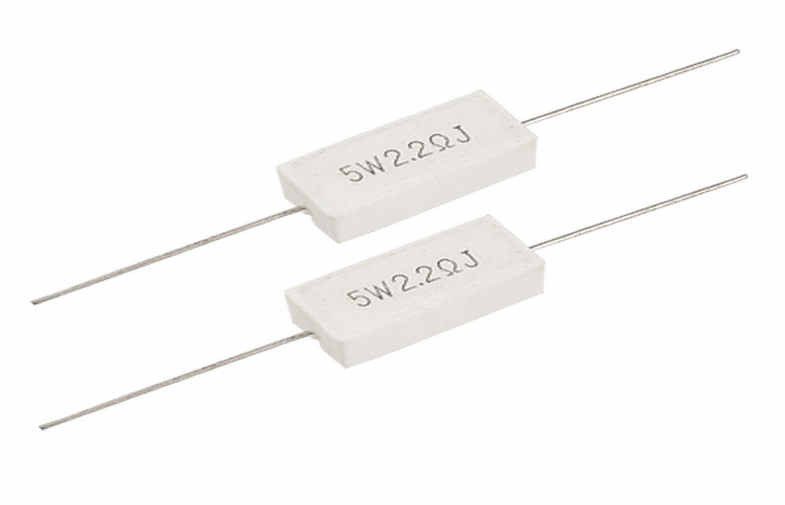 Small White 2 Ohm 10 Watt Resistor Cemen For Voltage Dividers