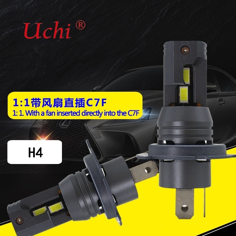 3200LM Direct Insertion And Fans Black Led Headlight h4 For Car Long Service Life