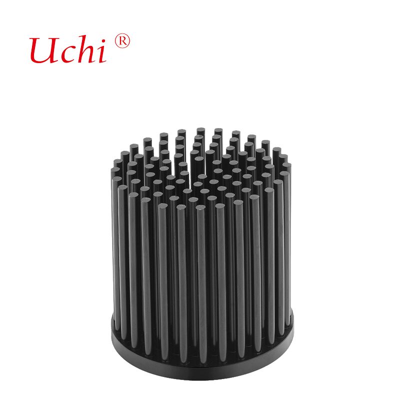 8–15W Black Anodized Aluminum Cylindrical Pin Fin Cold Forged Heat Sink For IGBT