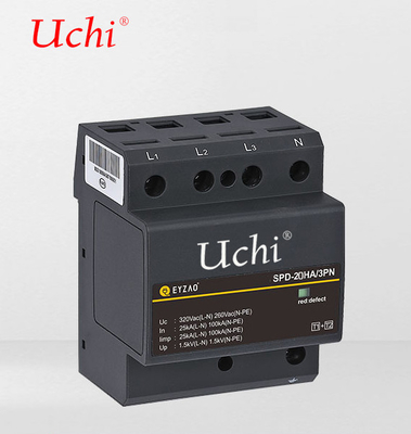 Integrated 1 + 2 Class Surge Protection Device SPD 20kA For 240 / 415Vac TN