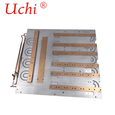 Copper Water Tube Laser Equipment Cold Plate , CNC Machined Chill Plate