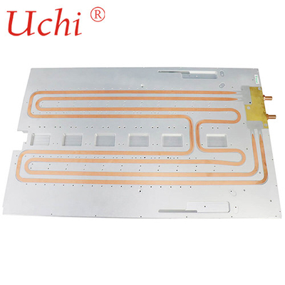 Complex Copper Pipes Bending Liquid Cooling Plate , High Power Water Cold Plate