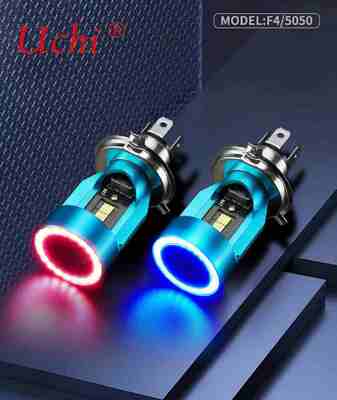 F4 Motorcycle Color Changing Led Light Strip Angle Eye Led Headlamp