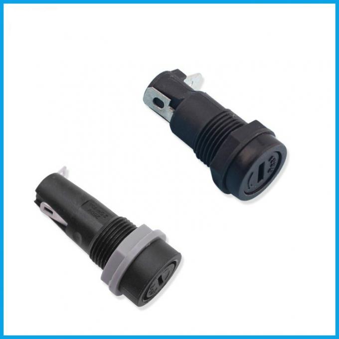 Cap 5x20mm Fuse Holder Panel Mount PBT Terminal Brass Nickel